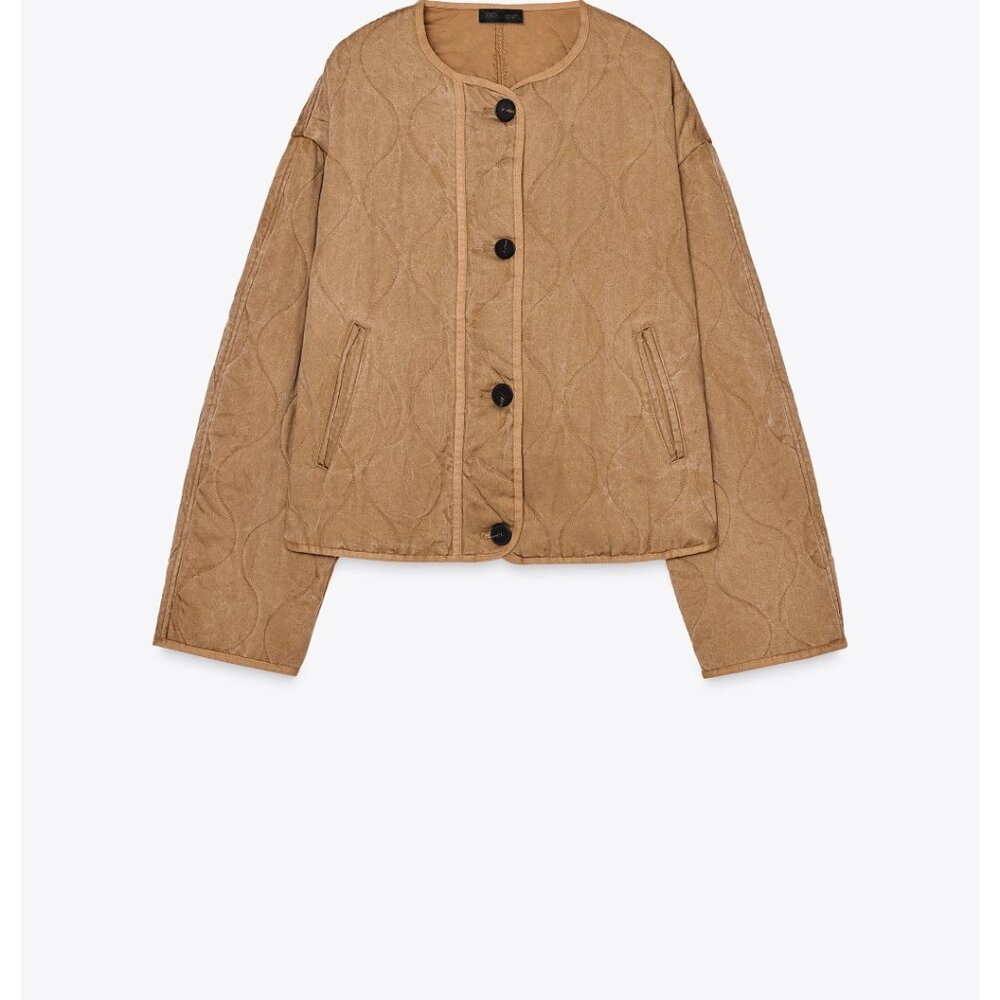 ZARA ASHED-EFFECT PADDED JACKET NWT OBO